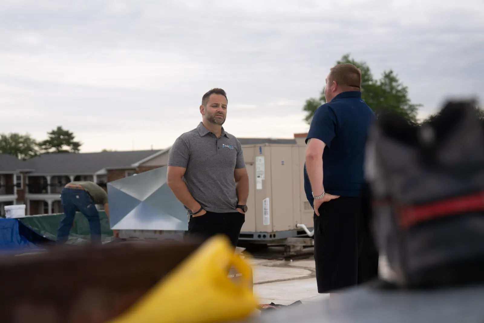 EPDM roof work on Carmel business property