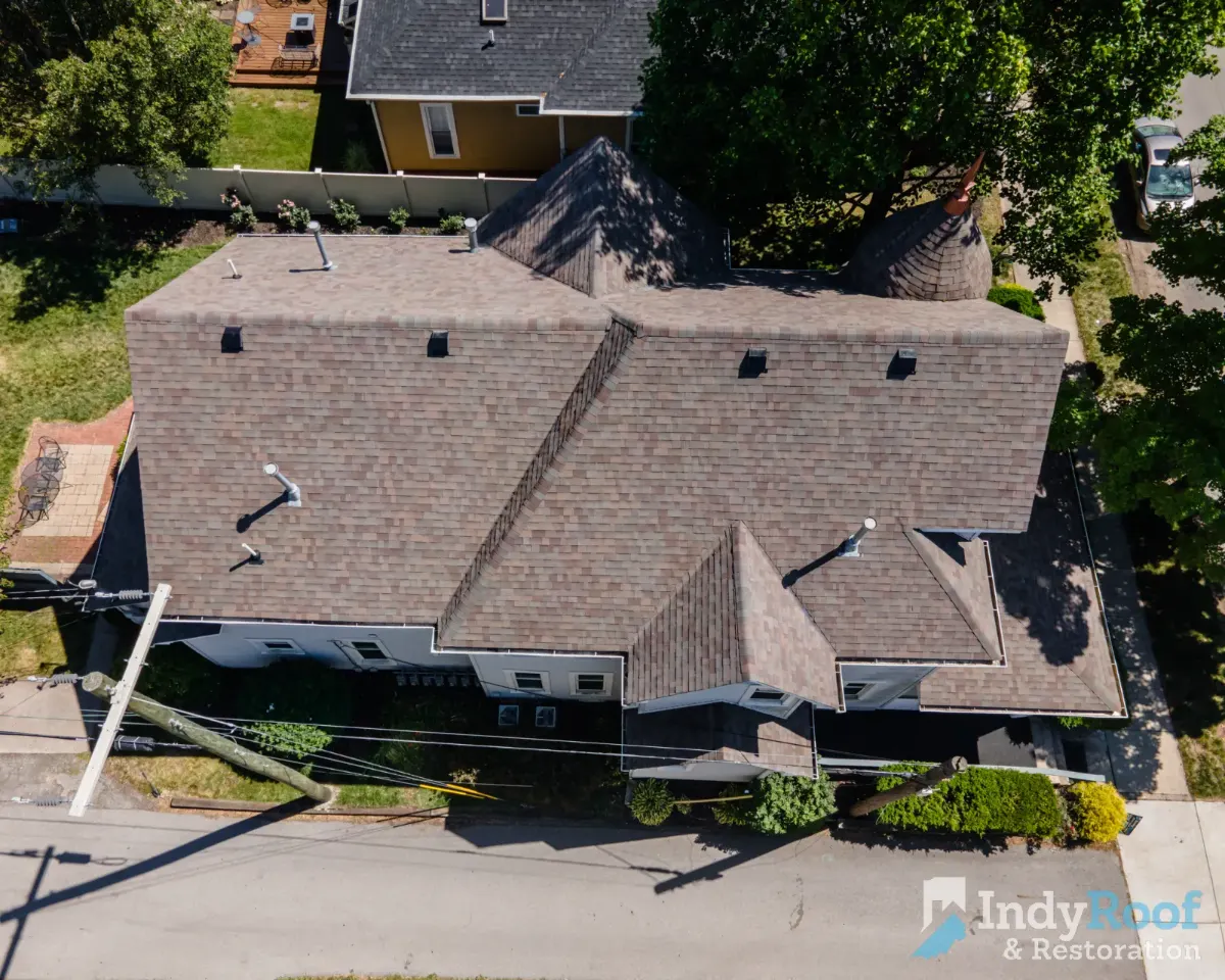 Architectural shingles with ridge vent completed in Hamilton County, IN (May 2025)